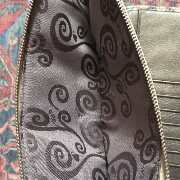 Brighton Tri Fold Snake Skin Leather Wallet - Picture 5 of 10